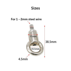 2 Pack Adjustable Wire Clamp Hooks with Eyelet - Hangers - Me Me Art