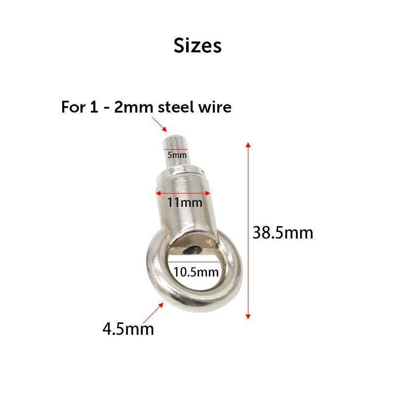 2 Pack Adjustable Wire Clamp Hooks with Eyelet - Hangers - Me Me Art