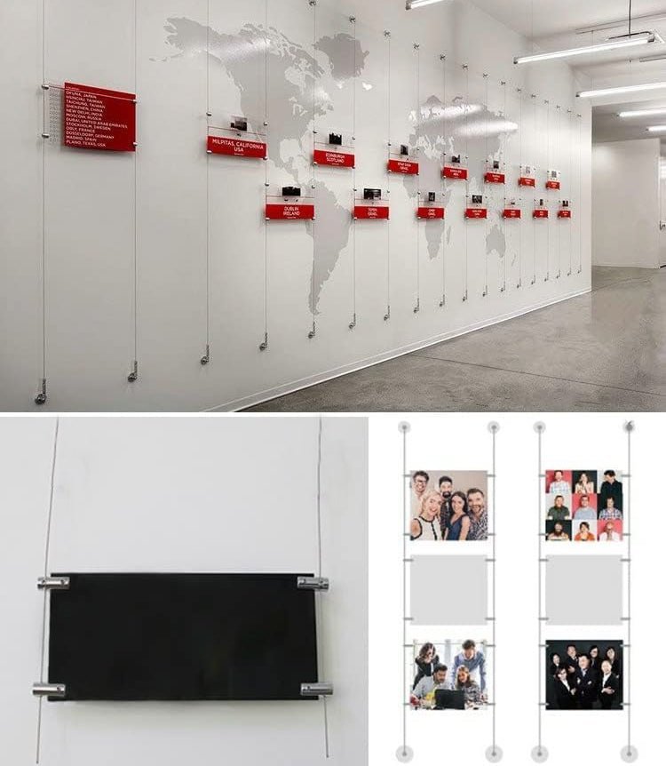 4 Pack Acrylic Picture Display Hanger Sign Holder Store Real Estate Window Gallery Hanging Organiser - Hangers - Me Me Art