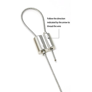 2 Pack Bidirectional Adjustable Self-Locking Steel Wire Connector