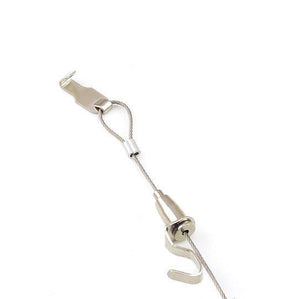2 Sets J - Shape Rail Hanging Kit - with Looped Steel Wire & Hooks - Hanging Kit - Me Me Art