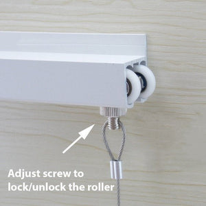 Art Hanging Wall Mounted Wheel Roller Rail - Rails - Me Me Art