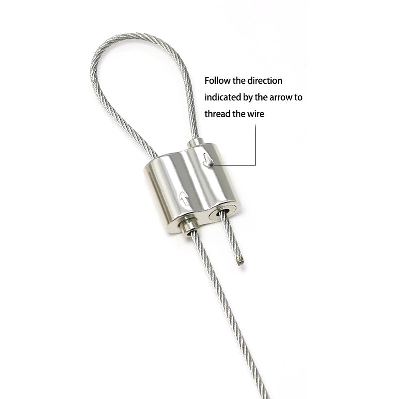 2 Pack Bidirectional Adjustable Self-Locking Steel Wire Connector