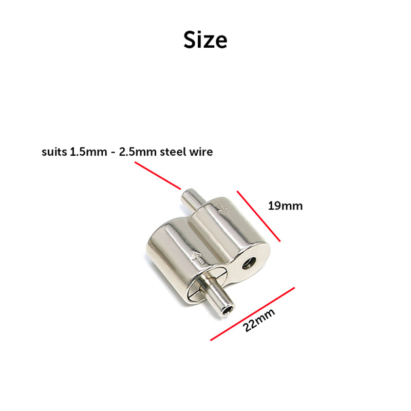 2 Pack Bidirectional Adjustable Self-Locking Steel Wire Connector