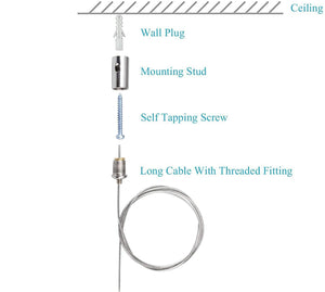 2 Pack Ceiling Mount Stud for Art Light Billboard Hanging System - Hangers - Me Me Art