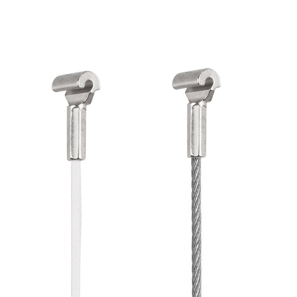 2 Pack Cobra Head Clear Nylon or Steel Art Hanging Cable for Click Rails - Hanging Kit - Me Me Art
