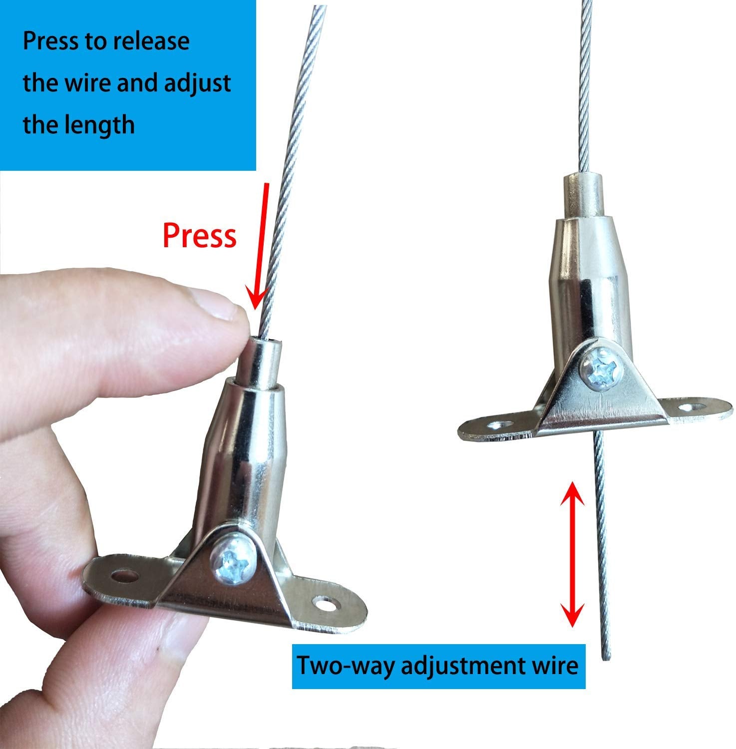 2 Pack Ceiling Mount Fixing Anchor for Gallery Art Hanging System