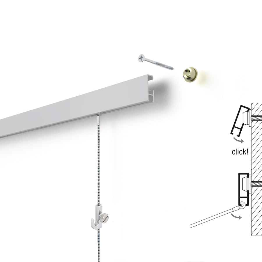 Click Rail Art Picture Gallery Hanging System