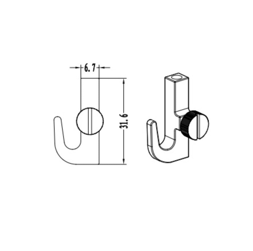 2 Pack Adjustable Picture Hooks - Suitable for Both Perlon and Steel Wire