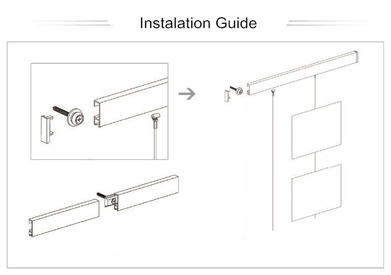 Art Gallery Picture Hanging System Display Track System - All in One 2m Click Rail System - All in 1 Hanging System - Me Me Art