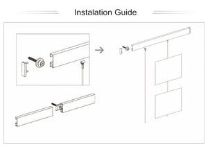 Art Gallery Picture Hanging System Display Track System - All in One 2m Click Rail System - All in 1 Hanging System - Me Me Art