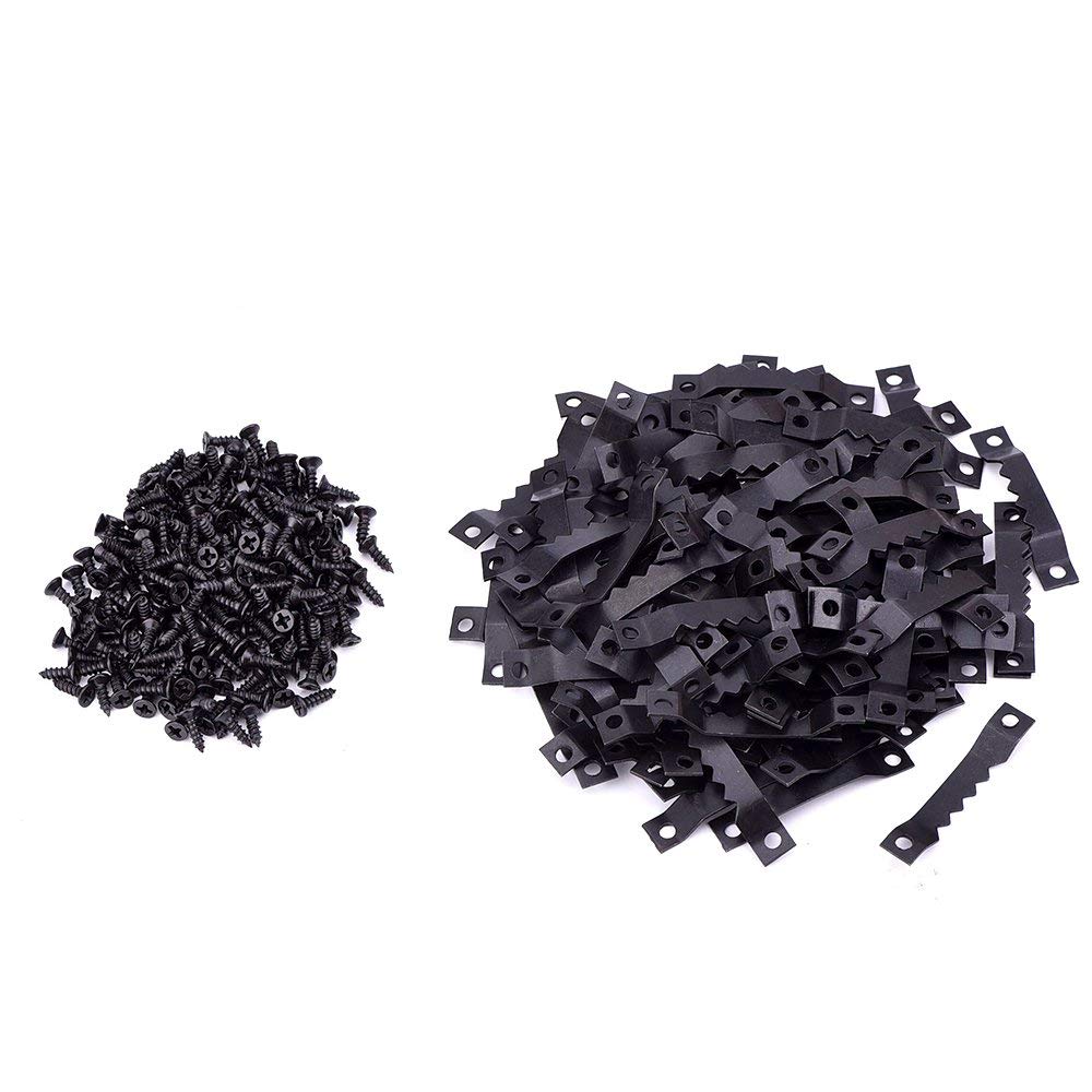 Black Picture Framing Sawtooth Hangers 38mm with Screws