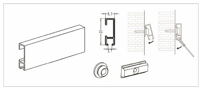 Click Rail Art Picture Gallery Hanging System