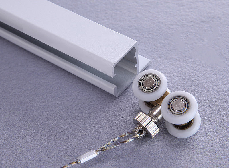 Art Hanging Wall Mounted Wheel Roller Rail - 1m