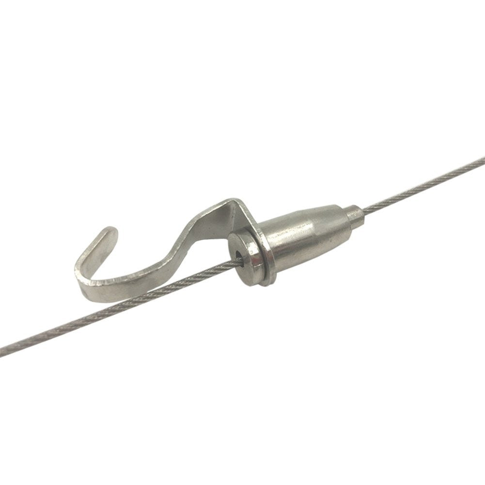 2 Pack Adjustable Self-Locking Picture Hooks - Steel Wire only